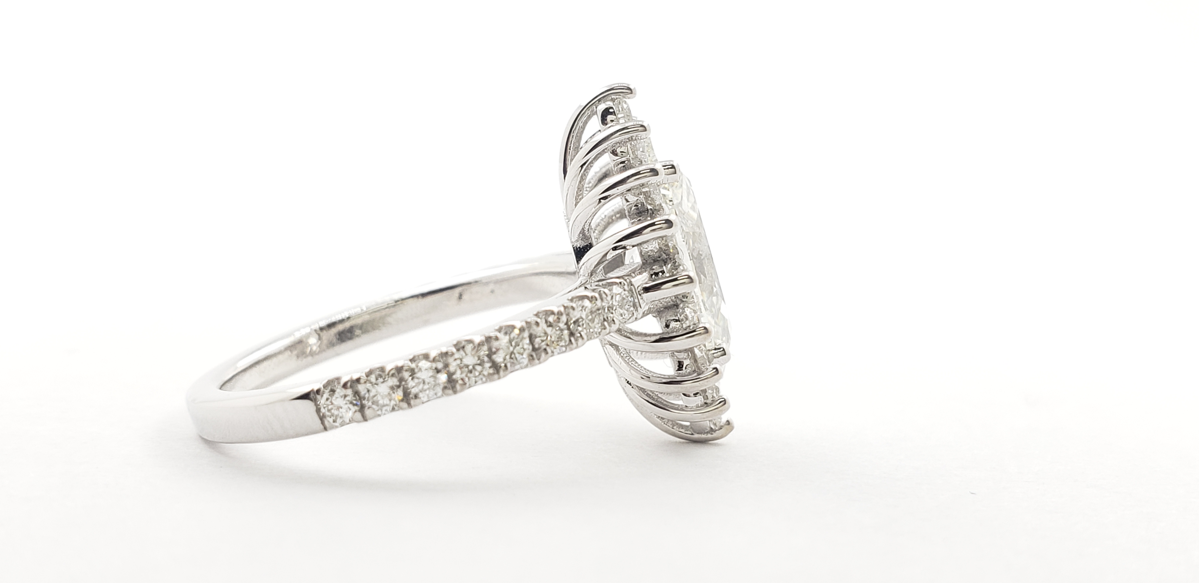 Marquise Shape Diamond Halo Ring